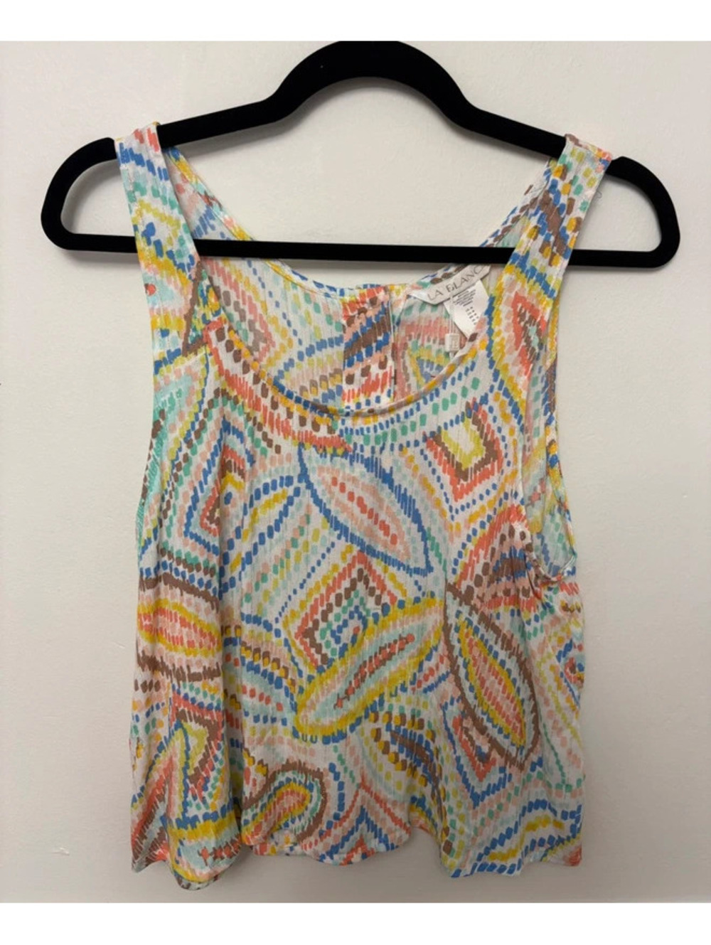 La Blanca Resortwear Sheer Printed Tank Top | NWT | Size M | $79 Retail